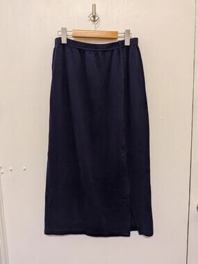 Satori Knit Midi Skirt In Navy, Size L